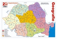 Pliant Geografia Romaniei 2 - harta regiunilor de dezvoltare economica
