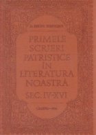 Primele scrieri patristice in literatura romana (sec.IV - XVI)
