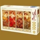 Puzzle 1000 piese Alphonse Mucha - The precious stones