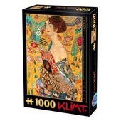 Puzzle 1000 piese Gustav Klimt - Lady with a fan (detail)