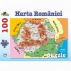 Puzzle Harta Romaniei 100 piese (32 x 23 cm)