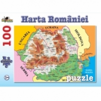 Puzzle Harta Romaniei 100 piese (32 x 23 cm)