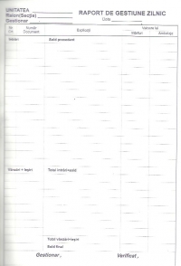 Raport de gestiune zilnic A4 autocopiabil