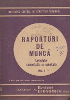 Raporturi Munca Legislatie comentata adnotata