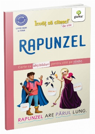 Rapunzel. Carte cu abtibilduri pentru citit pe silabe