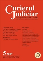 Revista Curierul Judiciar nr. 5/2007 (mai 2007)