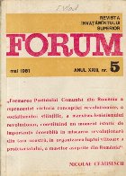 Revista Invatamintului Superior - Forum, Nr. 5/1981