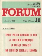 Revista Invatamintului Superior - Forum, Nr. 11/1981