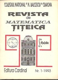 Revista de matematica Titeica, Nr. 1 / 1993