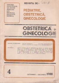 Revista de Obstetrica si Ginecologie, Octombrie-Decembrie, 1988