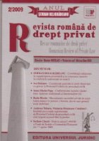 coperta Revista romana de drept privat nr. 2/2009 - Anul Serban Beligradeanu