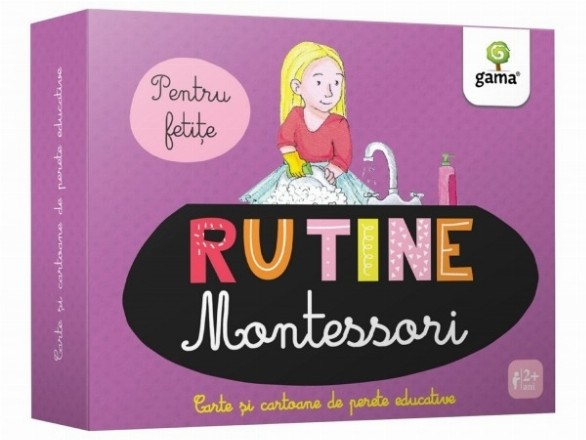 Rutine Montessori pentru fetite. Carte si cartoane de perete educative