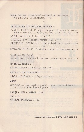 Secolul 20 - Revista de literatura universala, Nr 3/1966