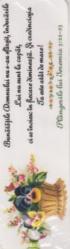 Semn de carte Plangerile lui Ieremia 3:22-23