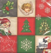 Servetele Ornamente de Craciun Ve/Ro (Set 20 buc.)