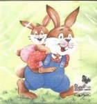 Servetele de Paste - Iepurasi desenati (Set 20 buc.)