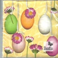 Servetele de Paste - Oua colorate cu flori (Set 20 buc.)