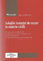 Solutiile instantei de recurs in materie civila