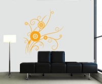 Sticker decorativ Floare cu cercuri 45x52