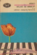 Studii eseuri Volumul lea Pareri