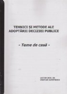 Tehnici metode ale adoptarii deciziei