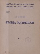 Teoria Matricilor Volumul lea (Gantmaher)