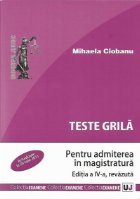 Teste admitere magistratura Editia revazuta