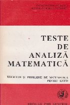 Teste analiza matematica Exercitii probleme