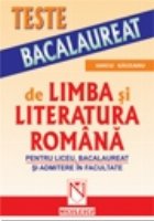 Teste limba literatura romana pentru