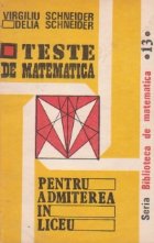 Teste de matematica pentru admiterea in liceu