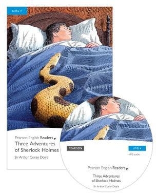 Three Adventures of Sherlock Holmes Book with MP3 audio CD. Level 4