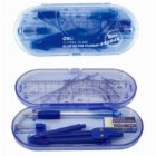 Trusa geometrie (2 echere, compas, raportor, creion mecanic, rezerve creion, guma, rigla)