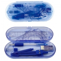 Trusa geometrie (2 echere, compas, raportor, creion mecanic, rezerve creion, guma, rigla)