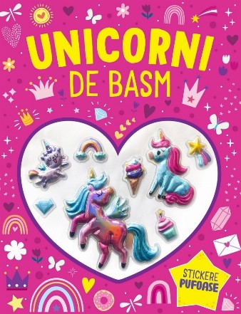 Unicorni de basm : stickere pufoase