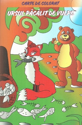 Ursul pacalit de vulpe. Carte de colorat