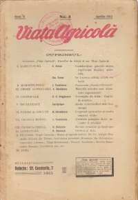 Viata Agricola - Revista lunara de agricultura si economie, Aprilie 1911