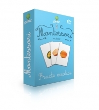 Vocabular. Fructe exotice - Carti de joc educative Montessori. Seria 2